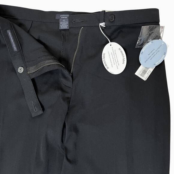 Westbound Madison Ave Pants Womens 14 Long Inseam 33" Straight Leg Black Stretch - Picture 7 of 8